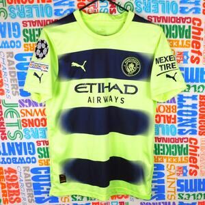 Puma Erling Haaland Manchester City Jersey Size M Neon Green 2022-23 Third